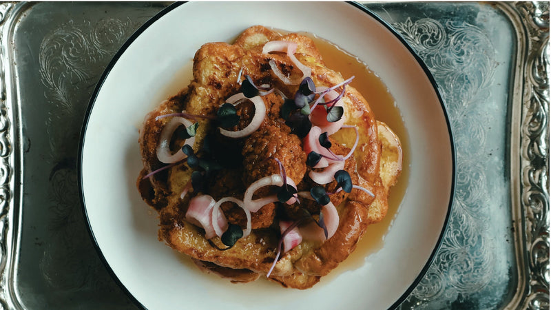Chicken & waffles en version pain doré